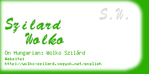 szilard wolko business card